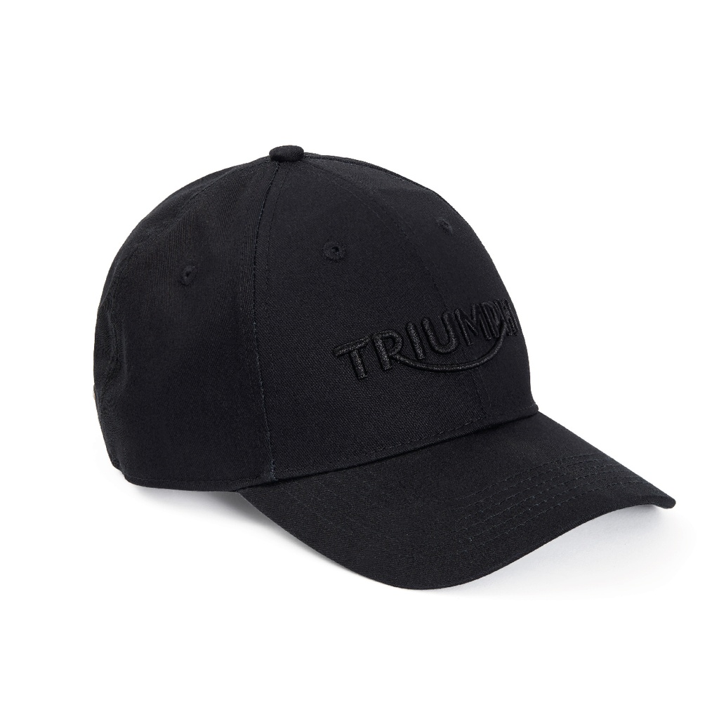 GORRA CON LOGO BORDADO NEGRO.