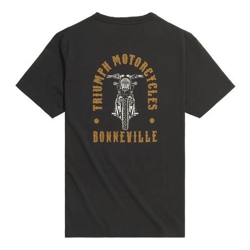 [MTSS24120-XL] CAMISETA BAMBURGH - NEGRO / HUESO XL