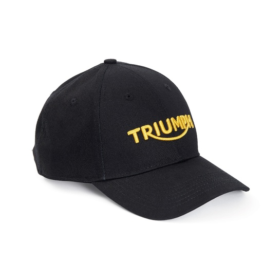 [MCAS20311] GORRA CON LOGO BORDADO DORADO, NEGRA