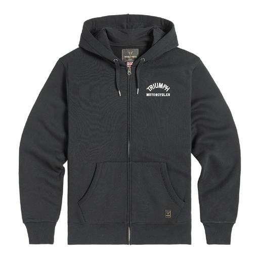 [MSWS2342-L] SUDADERO CON CREMALLERA NEGRA COMPLETA ZIP-L