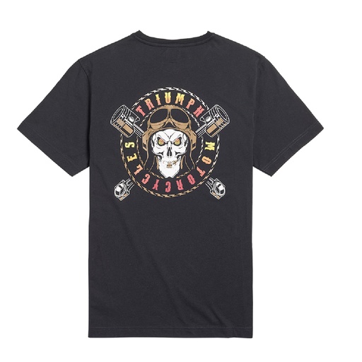 [MTSS2332-L] PLAYERA GATO PISTON NEGRO TEE-L